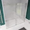 Anzzi Raymore 60" x 62" Frameless Sliding Tub Door in Brushed Nickel SD-AZ8080-01BN - alternate 3